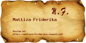 Mattiza Friderika névjegykártya